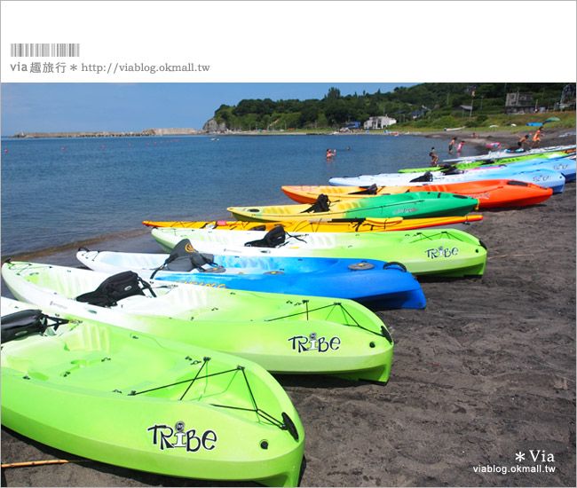 北海道旅遊》塩谷海岸獨木舟之旅～夏季最驚豔的北海道玩法！ @Via&#039;s旅行札記-旅遊美食部落格