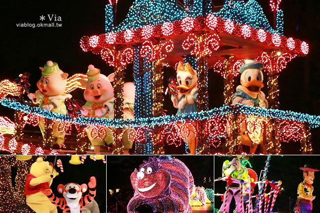 東京迪士尼自由行》東京迪士尼樂園～璀璨「夢之光」夜間電子大遊行！ @Via&#039;s旅行札記-旅遊美食部落格