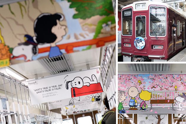 日本主題列車》關西阪急電鐵～期間限定的卡哇依『史奴比電車』，還有專屬的商品好好買！ @Via&#039;s旅行札記-旅遊美食部落格