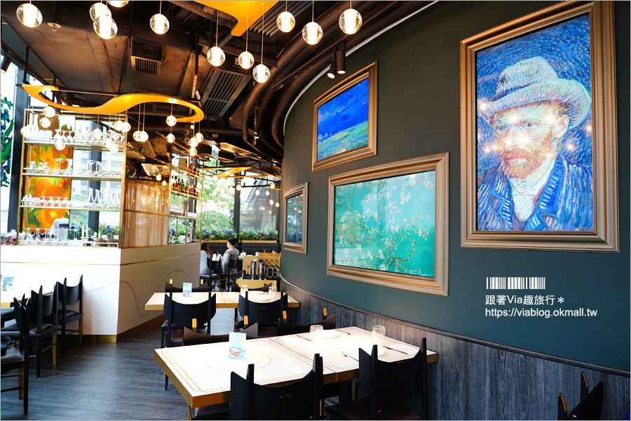 香港咖啡館》梵谷餐廳Van Gogh Senses Hong Kong～下午茶推薦！在每一口美味裡遇見梵谷 @Via&#039;s旅行札記-旅遊美食部落格