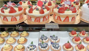 台中蛋糕》法芙妮烘焙甜點～在地人狠推！人氣北海道草莓蛋糕超邪惡，大魯閣新時代新分店報到！ @Via&#039;s旅行札記-旅遊美食部落格